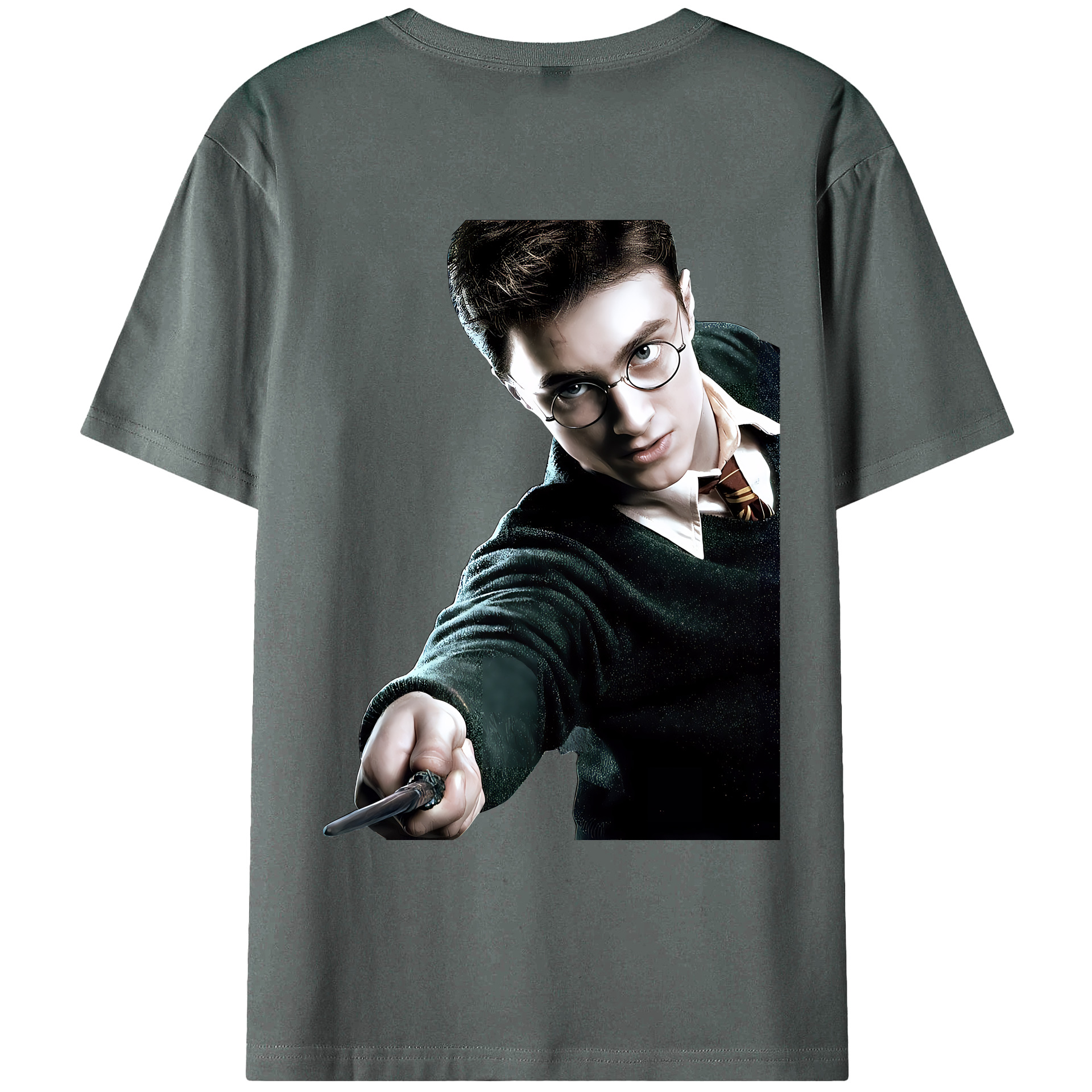 （画像用） Harry Potter ハリー・ポッターシリーズ 綿100％ メンズ半袖Tシャツ（バックプリント） 通気性